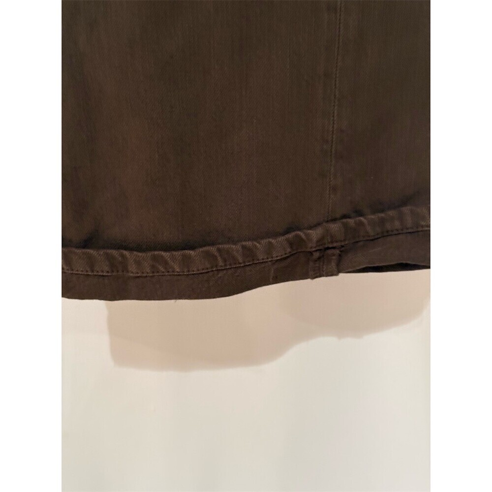 ZARA Jeans Womens Size 12 Brown Dark Wash Straight Leg Mid Rise 5-Pocket - Picture 5 of 8